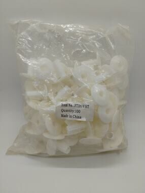 100 White Single Feed Thru Wall Bushing for Coax Cable RG6 RG59 - FTB6WHT